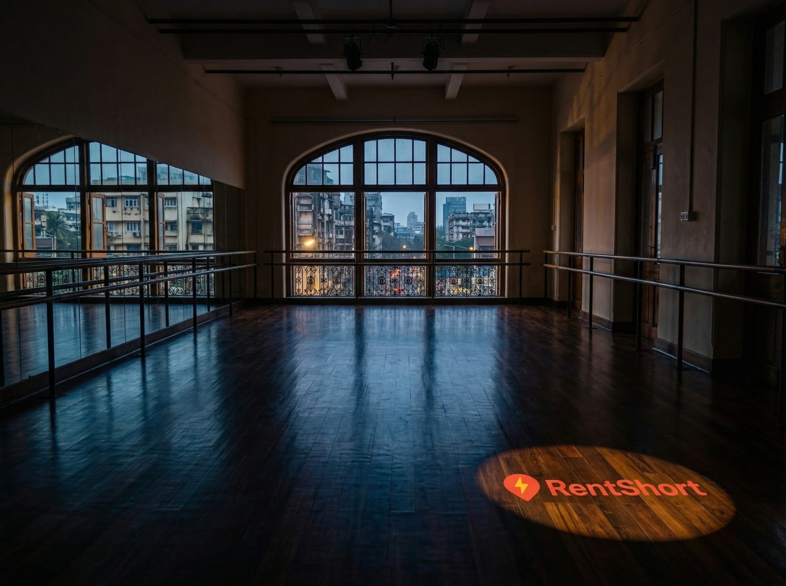 Large dinner in outdoor warehouse space